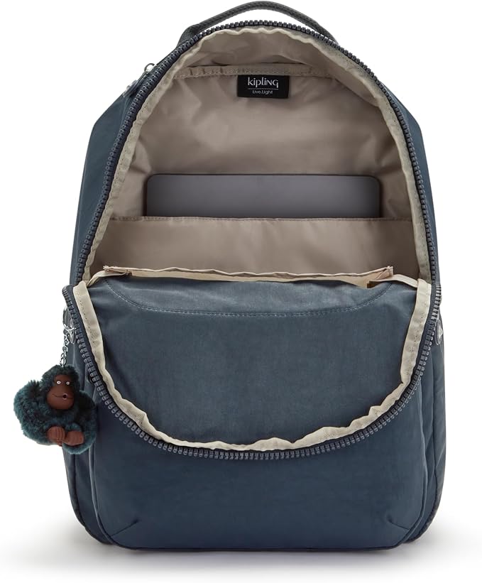 Kipling Women's Seoul 15" Laptop Backpack, Durable, Roomy with Padded Shoulder Straps, Built-In Protective Sleeve
