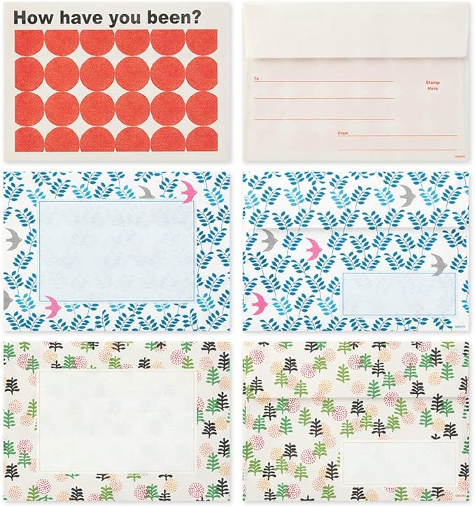 Midori 86763006 Letter Set, 763, Baffling, 10 Patterns, Red