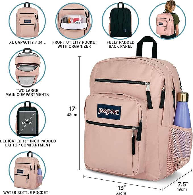 JanSport Laptop Backpack - Computer Bag with 2 Compartments, Ergonomic Shoulder Straps, 15” Laptop Sleeve, Haul Handle - Surreal Spots