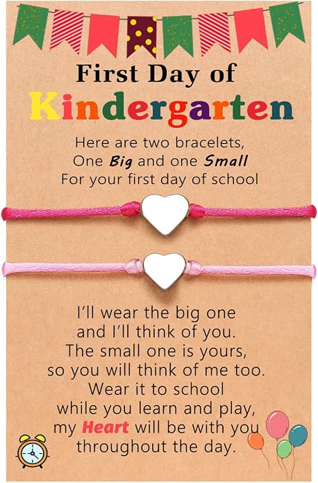 UNGENT THEM Big & Small Heart Bracelets Back to School Gifts for Girls