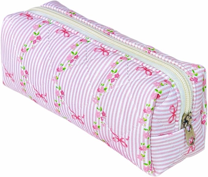 Pencil Case, Pencil Pouch for Women, Pencil Case Small, Pencil Pouch Aesthetic (Cute floral pink)
