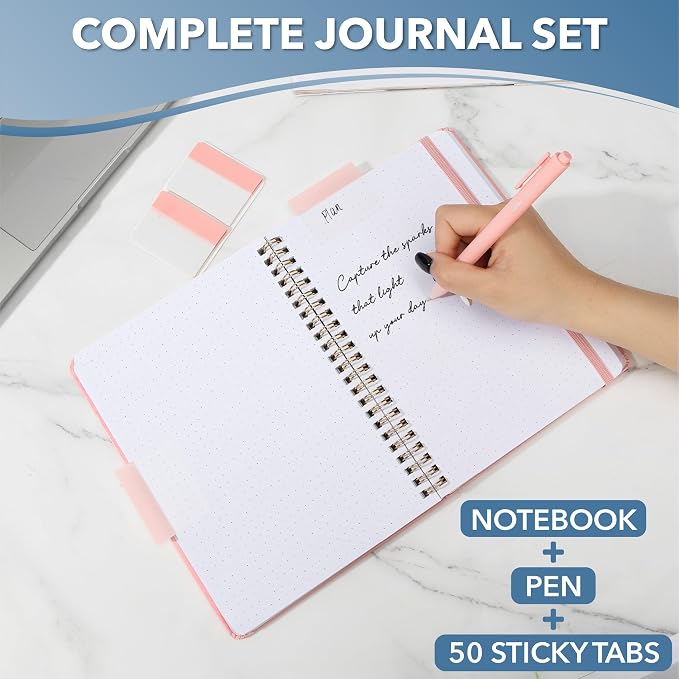 Mr. Pen- Dotted Spiral Journal Notebook Set, A5 (5.7"x7.9"), 160 Pages