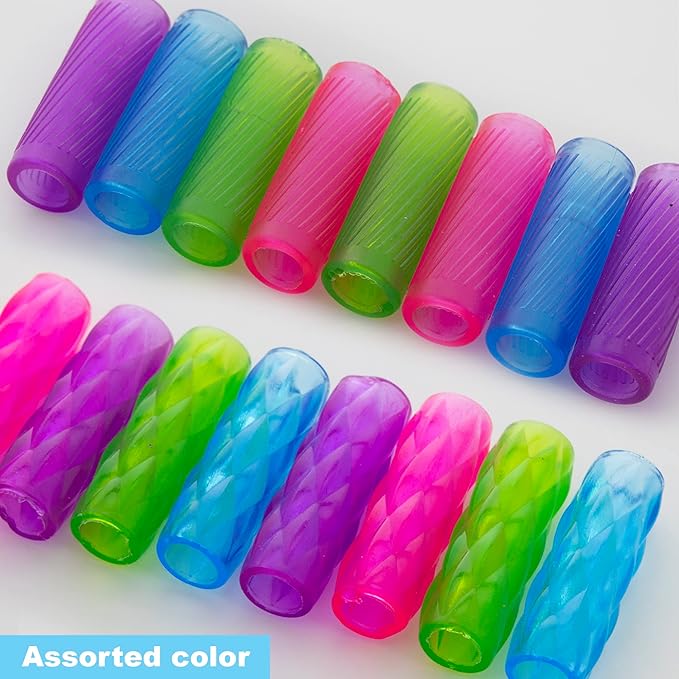 BAZIC PRODUCTS Pencil Grips, Assorted Colors, 8-Count