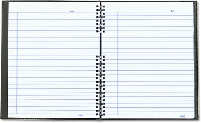 Blueline NotePro™ Executive Journal, Hard Cover, Index System, Pocket, 150 Pages, 10.75" x 8.5", Black (A10150.BLK)