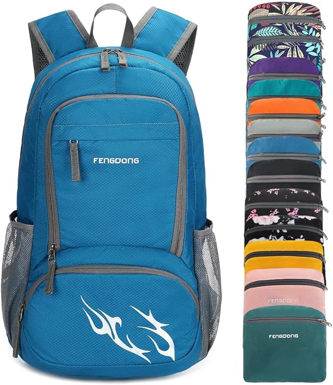 FENGDONG 35L Lightweight Foldable Waterproof Packable Travel Small Hiking Backpack Daypack for men women