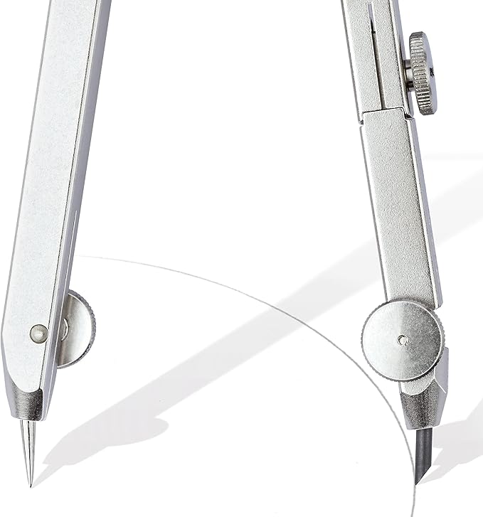Staedtler Comfort 4 Pc Metal 6" Quick Setting Compass Set, 552 02