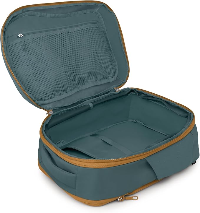 Osprey Daylite Expandable Travel Pack 26+6 Torrent Blue-Barley, Blue OS | travel backpack, carry on bag, laptop sleeve, personal item, Blue color, OS size
