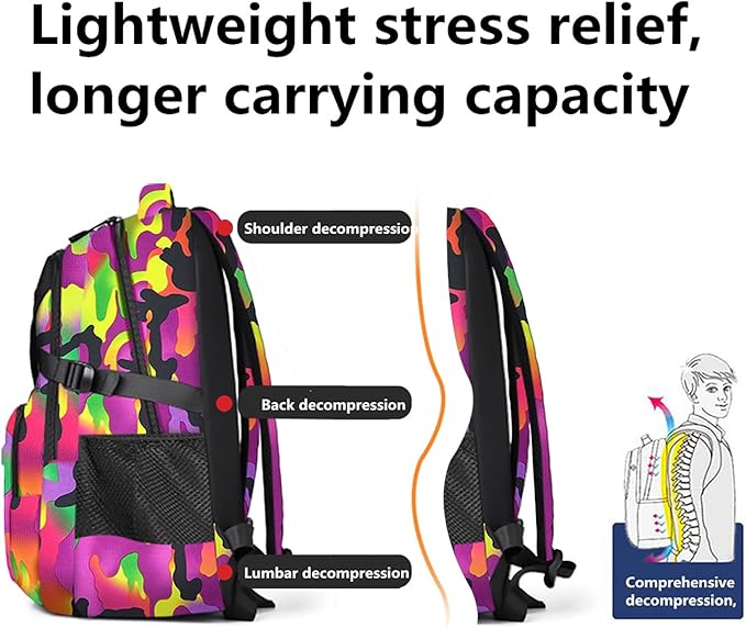 Casual Lightweight Backpacks for Boys & Girls, School Bookbags, 15 "Laptop Backpack, Travel Bag (212-mczi)
