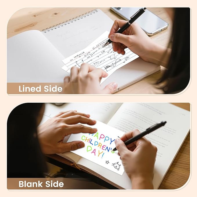 Index Cards 4x6, 200 Sheets, Ruled White Flash Cards for Effective Studying and Note-Taking, Premium Note Cards, Essential School Supplies for College & Office, Home Organization & Study Supplies