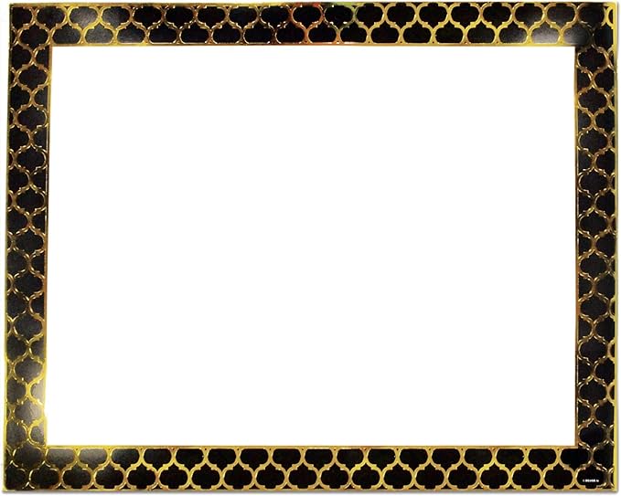ArtSkills 22" x 28" Framed White Poster Board, Black and Gold Foil, 15-Pack