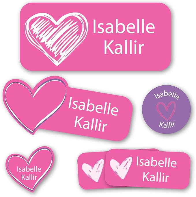 Personalized Daycare Name Labels for Kids (117 Labels) - Custom Durable Waterproof Name Stickers for Clothing Tags, Water Bottles, Lunch Boxes, and School Supplies - Dishwasher, Washer