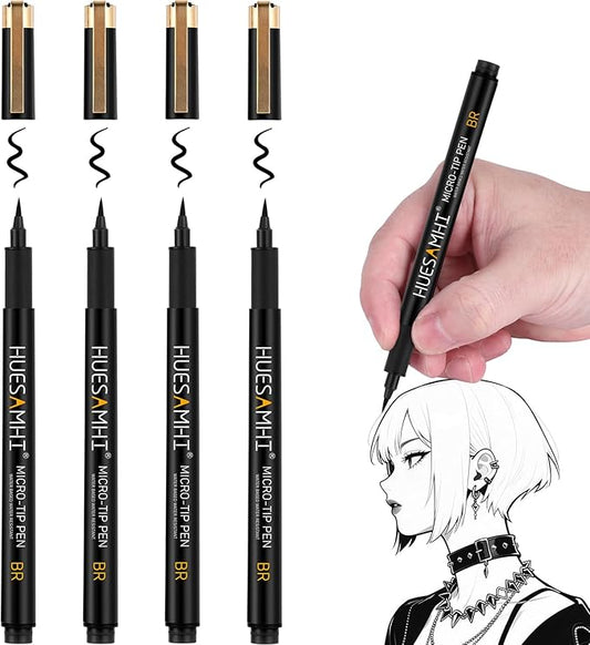 BR micro fineliner pens, no bleed waterproof pens drawing sketch art, archival ink artist set outline gift