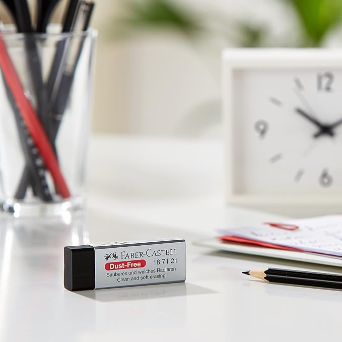 Faber-Castell Dust-Free 187121 Plastic Eraser, Black