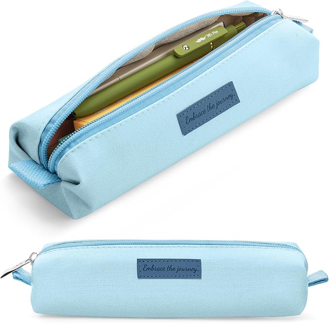 Mr. Pen- Cute Pencil Case Pouch, Multipurpose Canvas Bible Pencil Pouch, Smooth Zipper, Premium Material, Neat Stitches, Ideal for Stationery, Cosmetics, Electronics, School, Office, Travel