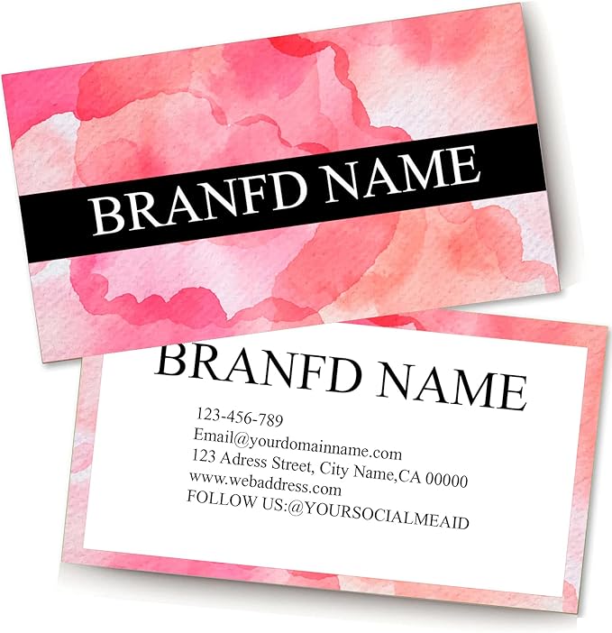 Custom Business Premium Cards 200 PCS, 3.5x2 inches Customizable Design with Luxurious Soft Texture All Business Designs 500 cards No Additional Charge