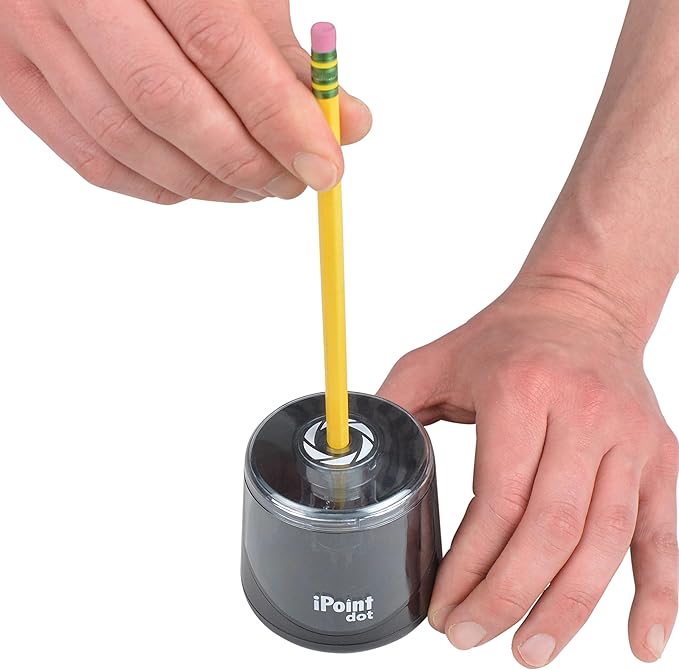Westcott iPoint Dot Battery Pencil Sharpener, Battery Powered, 17553