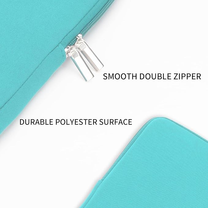 RAINYEAR Laptop Sleeve Case Compatible with 13.3 Inch Notebook Computer Tablet Chromebook 14" MacBook Pro/Max M1 M2 M3 M4 M5 Soft Cover Protective Case Zipper Carrying Bag (Blue)