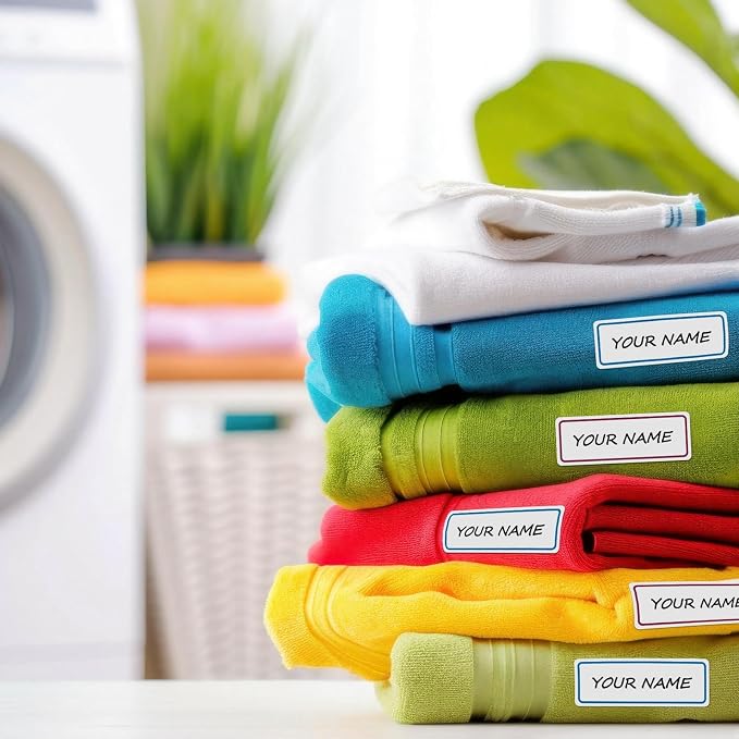 232 Pcs Write-on Iron-on Clothing Labels for Nursing Home | Fabric Labels Washable Writable Iron-on Name Tags Not Regular Stickers for Senior Care Back to School College Laundry Dorms