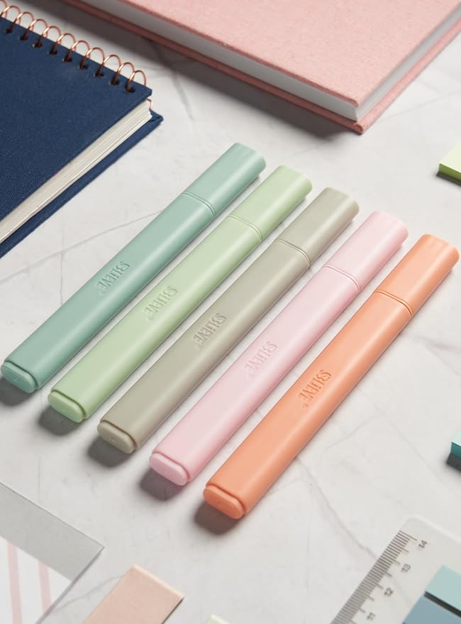 BLIEVE Bible Highlighters No Bleed Through, Chisel Tip, 5 Pack | No Smear, Quick-Dry, Aesthetic Cute Pastel Colors For Bible & Journaling (Pastel Edition)