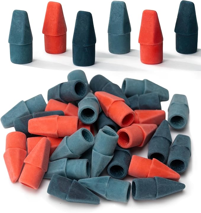 Mr. Pen- Pencil Erasers Toppers, 30 Pack, Colorful