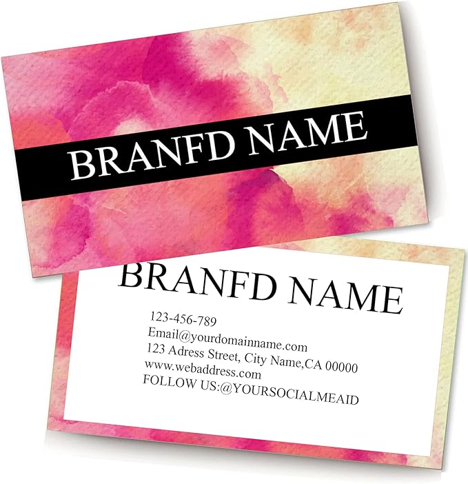 Custom Printed Business Stock Cards - Thick Sturdy Stock - 3.5" x 2" - 100% Recycled Content (500/200 PCS) Premium Double-sided Print