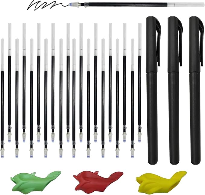 AALGO 30Pcs Magic Pens & Refills for Magic Grooved Writing Practice Workbooks,Disappearing Ink Pen for Handwriting Book,Magic Groove Pen for Cursive Handwriting Workbook or Tracing Books 3-5
