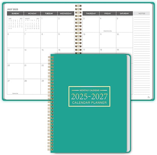 Monthly Planner 2026-2027, 2026 Calendar 18 Months Planner, January 2026 - June 2027, 8.5" x 11", 2026 Academic Calendar Hard PVC Cover with Spiral Bound, Perfect for School & Office for Women & Men