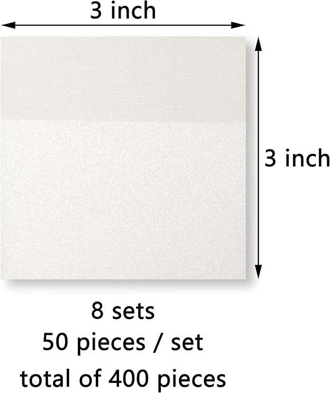 YOUDEFUL Transparent Sticky Notes, 3"x3" Clear Sticky Notes, Waterproof Translucent Sticky Note Pads for Books Annotation, See-Through Clear Translucent for Back to School, Office Supplies
