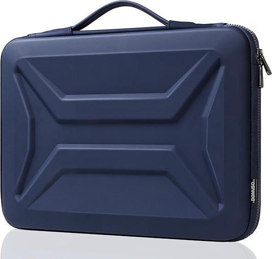 DOMISO 13.3-14 Inch Laptop Hard Case, Waterproof Shockproof Hard Shell Laptop Sleeve Protective Computer Bag for Macbook Pro/Lenovo ThinkPad/Dell XPS/HP Pavilion,Navy Blue