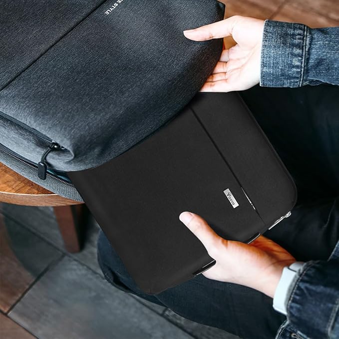 Voova Laptop Sleeve Case 13 13.6 Inch with Handle, 360°Protective Waterproof Slim Computer Bag Cover Compatible with MacBook Air 13 M1/M2/M3/M4 2020-2024, MacBook Pro 13, IPad Air/Pro 13, Black
