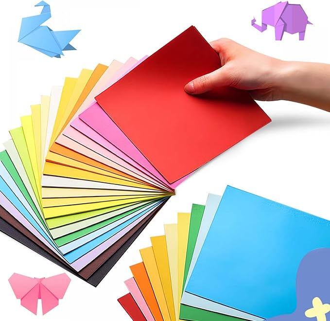SenseYo 1500 Sheets Origami Paper Kit for Easy Fold Paper Beginner, 20 Colors 4 Inch x 4 Inch