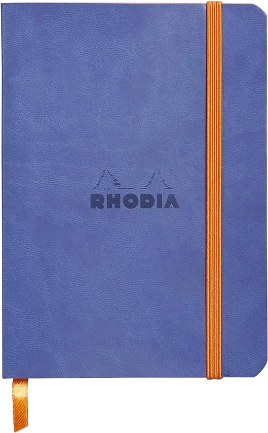 Rhodia Rhodiarama SoftCover Notebook - 72 Lined Sheets - 4 x 5 1/2 - Sapphire Cover (117308C)