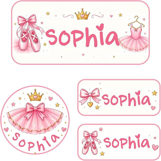 Personalized Custom Name Labels, 120 Waterproof Stickers for Water Bottles, Clothing Tags, Lunch Boxes and Backpacks