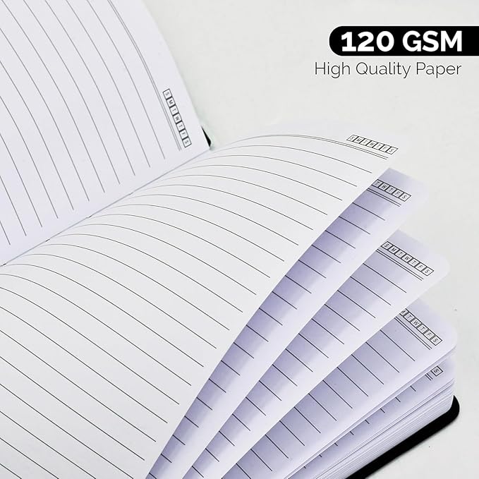 Nextnoid Hardcover Lined Notebook Journal - 120 GSM Thick Paper, Medium A5-160 Pages - Perfect For Writing, Journaling and Note-Taking (Royal Blue, Ruled)