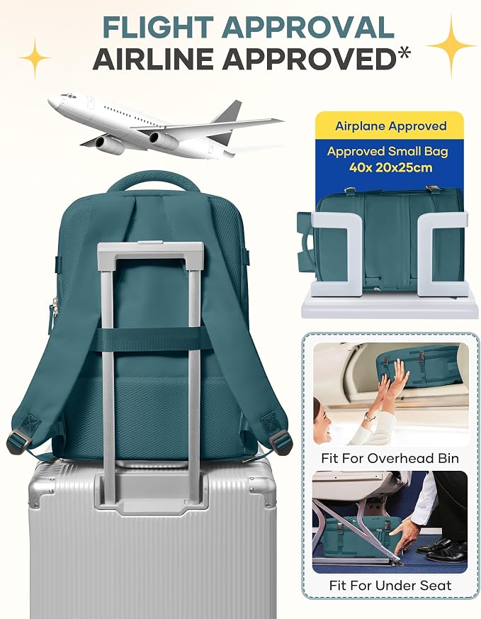coofay Large Travel Backpack For Women Men Airline Approved Carry On Backpack Flight Approved Waterproof Sports Luggage Backpack Casual Daypack Small Hiking Backpack