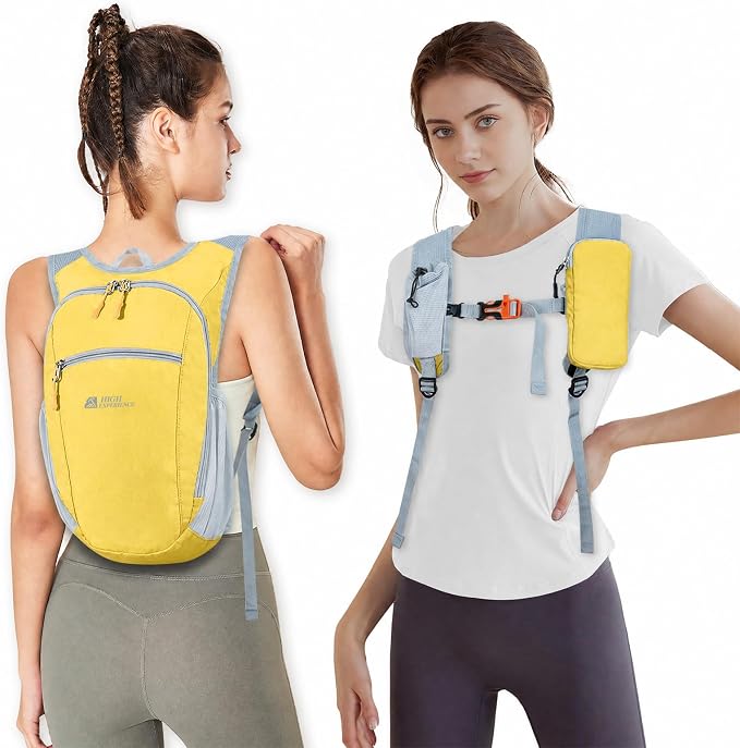 Small Hiking Backpack Packable Lightweight for Women Men | 10L/15L, Hiking Daypack, Foldable, Water Resistan, Ultralight, with Phone Pocket, Travel, Outdoor, Walking