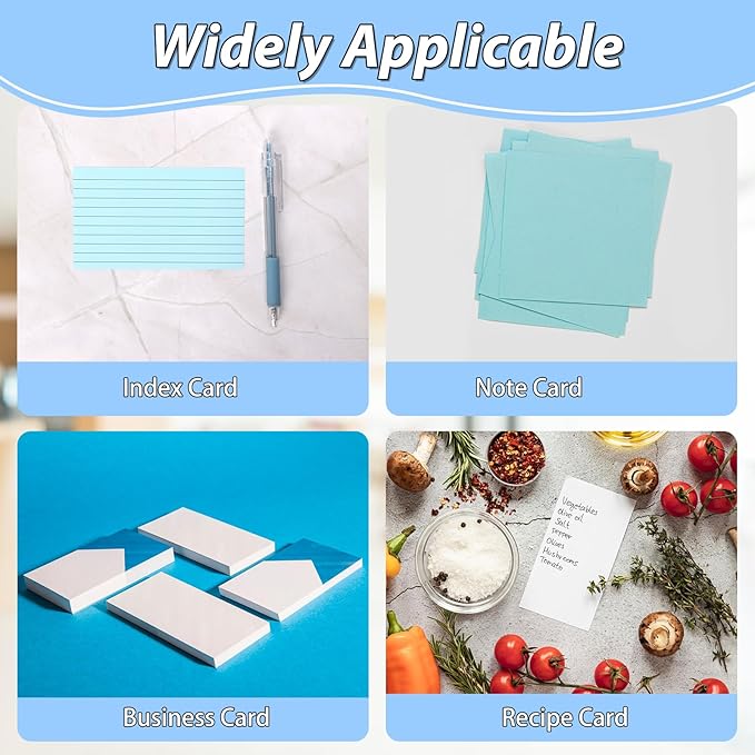 3 x 5 Inch Acrylic Index Card Holder Clear Index Card Box Note Card Organizer with 150 Ruled Lined Index Cards 30 Kraft Dividers A-Z Stickers 4 Divider for Holds 600 Cards Tabs Note Recipe Cards