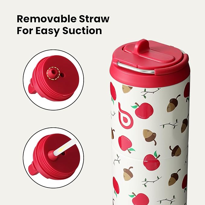 BOTTLE BOTTLE Insulated Water Bottle 24oz with Straw Lid and Handle Sports | for Travel Gym school,Stainless Steel Water Bottles,Double-Wall,Vacuum Metal,Leak Proof,BPA-Free