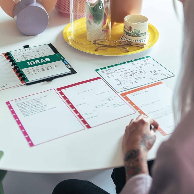MODUBOOQ organizer, apricot - Modular Reusable Smart Notebook A5 - Notebook with Tabs & Discbound System - 40 modular pages with duratech3 technology - Washable and writes like paper
