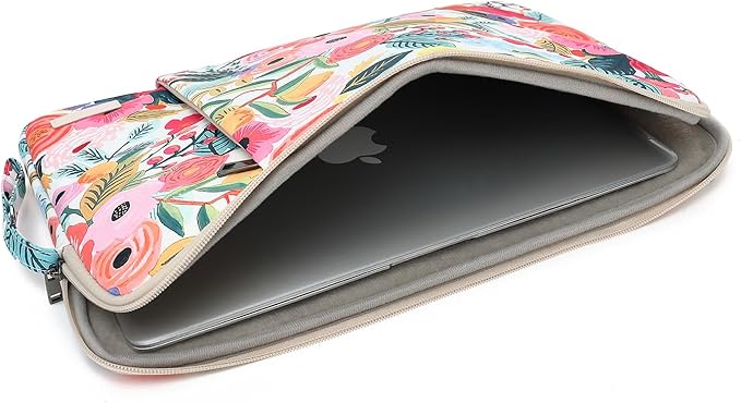 Laptop Sleeve 13.3 inch14 Inch, 15.6inchWater Resistant Traveling Computer Cover with Handle, Shockproof Protective Carrying Laptop Case (Y8-Garden Rose, 12.5 inch-13.5 inch)
