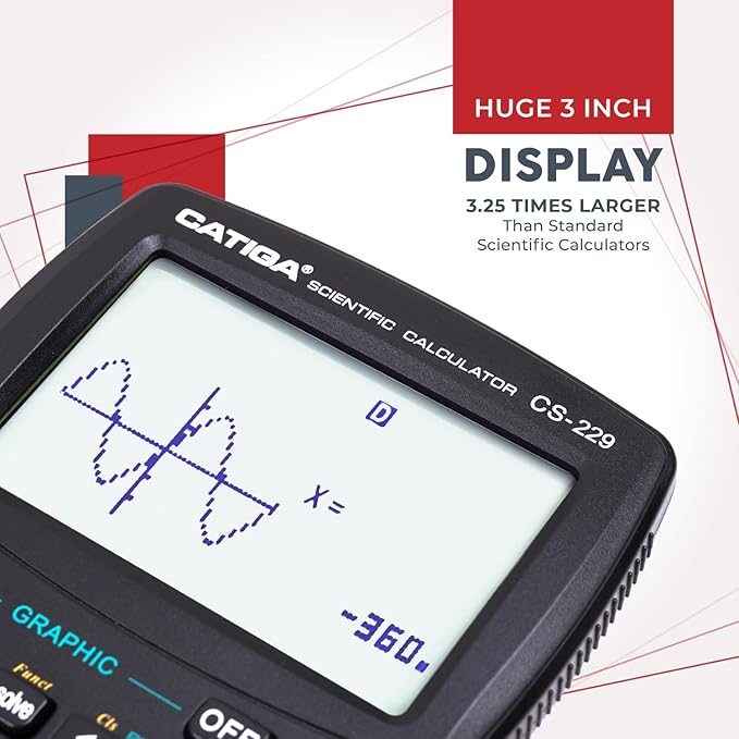 CATIGA Scientific Calculator with Graphic Functions, Upgraded Multi-Mode Graphing Calculators for Students, High School & College Calculator Scientific, Calculadora Cientifica, CS-229