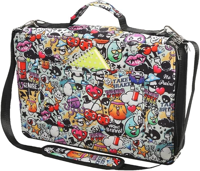 Portable Colored 384 Slots Pencil case Organizer with Printing Pattern for Watercolor Pens or Markers, Pencil Case Organizer for Artist