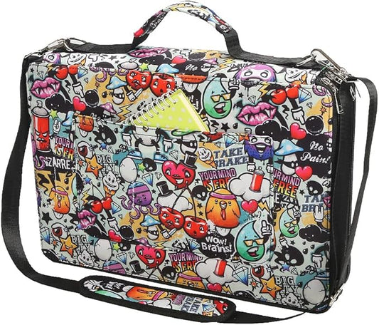Portable Colored 384 Slots Pencil case Organizer with Printing Pattern for Watercolor Pens or Markers, Pencil Case Organizer for Artist