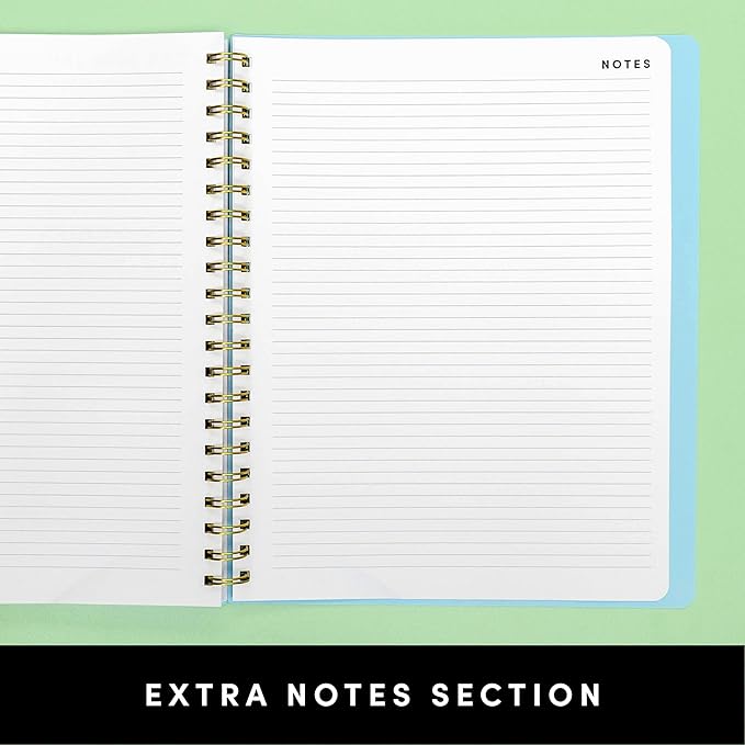 PAPERAGE 17 Month Academic Planner 2025-2026, Weekly & Monthly Spreads, August 2025 - December 2026, Large (8.5 in x 11 in), Dark Green