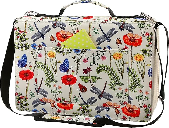 Portable Colored 480 Individual Slots Pencil case Organizer with Printing Pattern for Watercolor Pens or Markers, Pencil Case Organizer for Artist