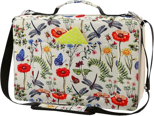 Portable Colored 480 Individual Slots Pencil case Organizer with Printing Pattern for Watercolor Pens or Markers, Pencil Case Organizer for Artist