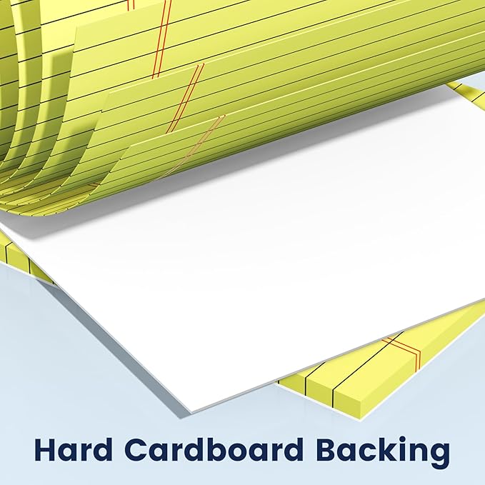 12pcs 5x8 Inch Yellow Note Pads Legal Pads, College Ruled Writing Legal Pads, 360 Sheets Total, Notepad for Students, Office & Home | Bulk Supply for Notes, Lists & Planning | Premium Quality Paper