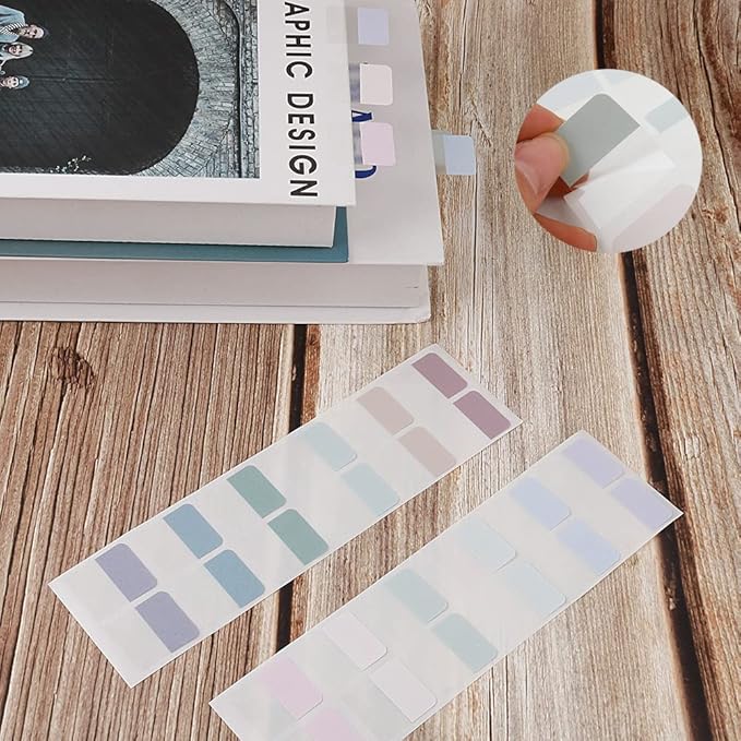 240 Pcs Sticky Index Tabs, Colored Book Sticky Tabs for Notebooks, Repositionable Page File Tabs for Notebooks Books File Classification,12 Colors (1 Inch)
