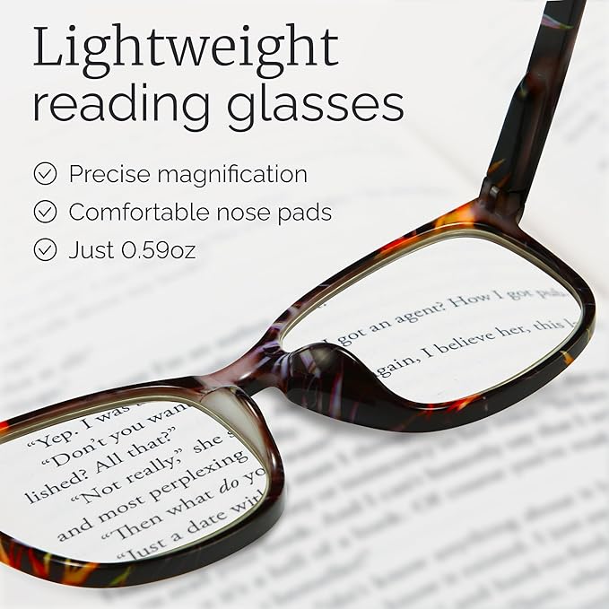 CCVOO +3.25 Reading Glasses for Women/Men, Eyeglasses, Blue Light Readers for Women/Men, Computer Eye Glasses, Cheaters