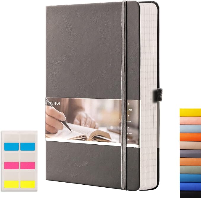 EMSHOI Graph Grid Journal Notebook, 256 Pages, A5 Size 5.7'' x 8.3''